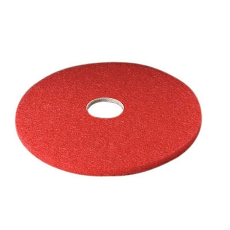 Scotch-Brite 17 In. D Non-Woven Natural/Polyester Fiber Buffer Floor Pad Red